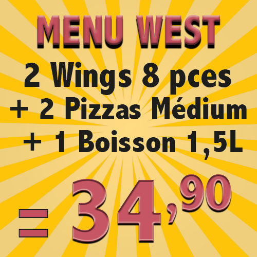 Menu PIZZA WEST